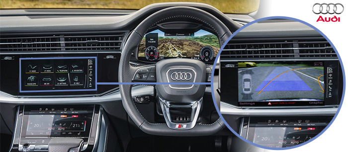 Q7 reversing camera screen